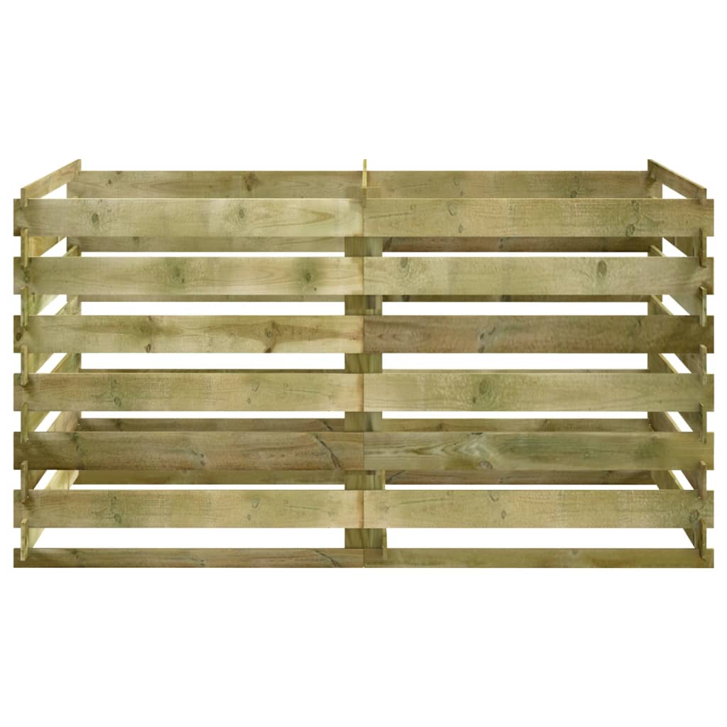 Compostiera a Stecche Pino Impregnato 180x90x90 cm - homemem39