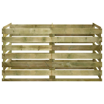 Compostiera a Stecche Pino Impregnato 180x90x90 cm - homemem39