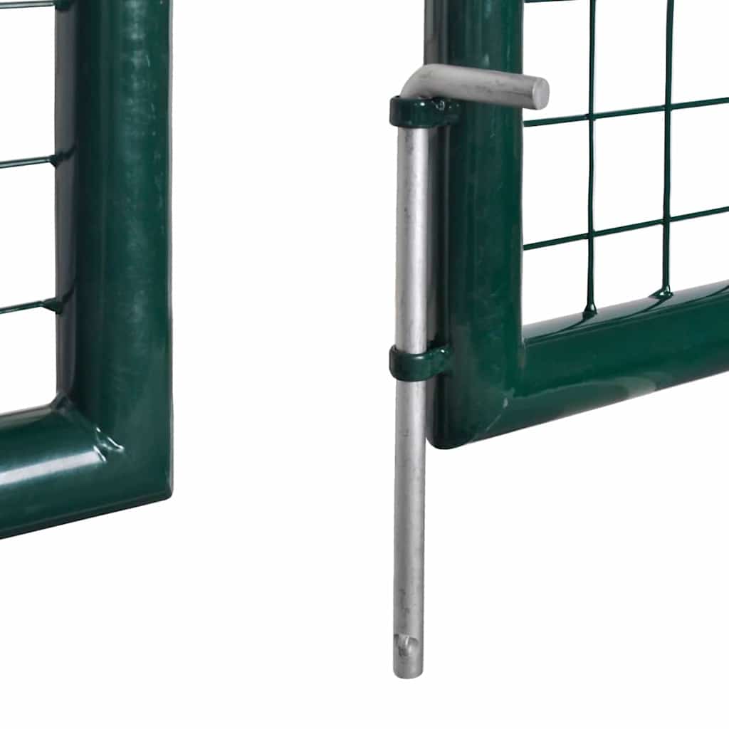 Cancello per Recinzione in Acciaio 300x125 cm Verde | homemem39