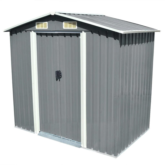 Gray Metal Tool Shed 204x132x186 cm