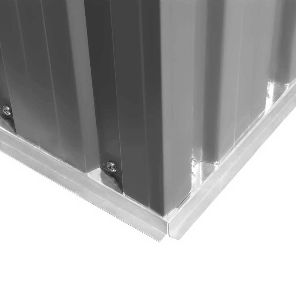 Capanno per Attrezzi in Metallo Grigio 204x132x186 cm - homemem39