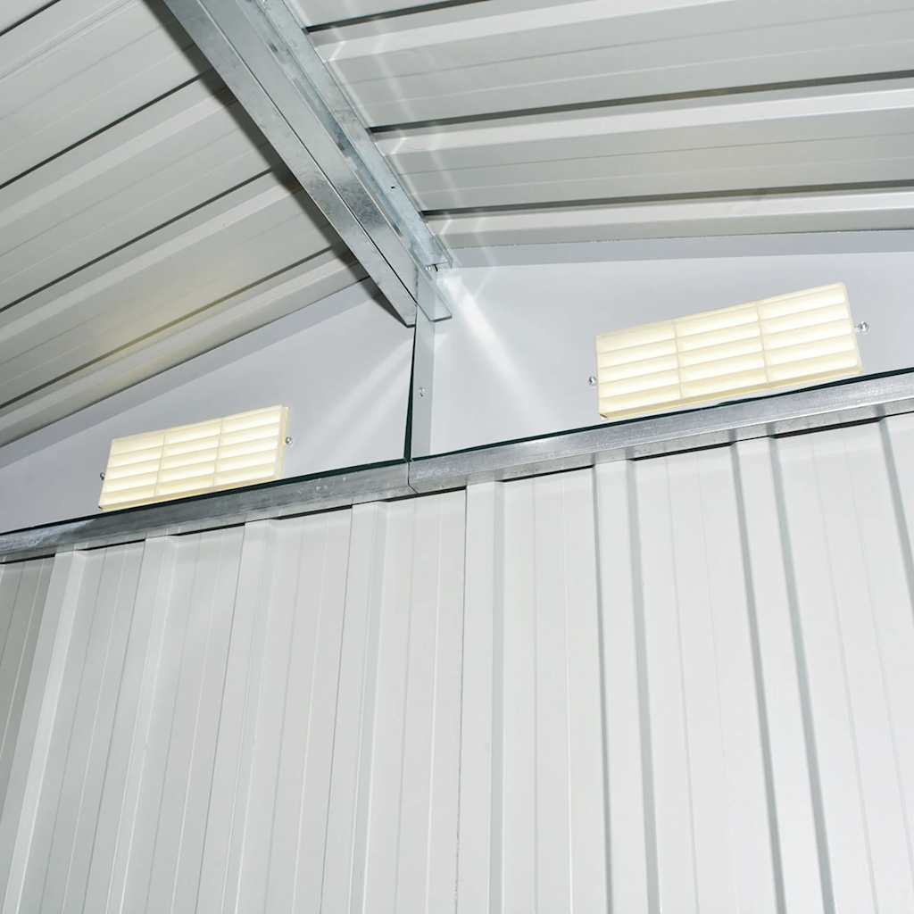 Capanno per Attrezzi in Metallo Grigio 204x132x186 cm - homemem39