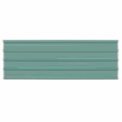 Pannello per tetto 12 pcs Verde 129 x 45 cm Acciaio zincato | homemem39