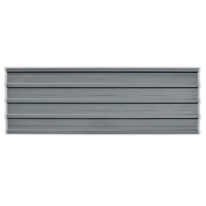 Pannello per tetto 12 pcs Grigio 129 x 45 cm Acciaio zincato