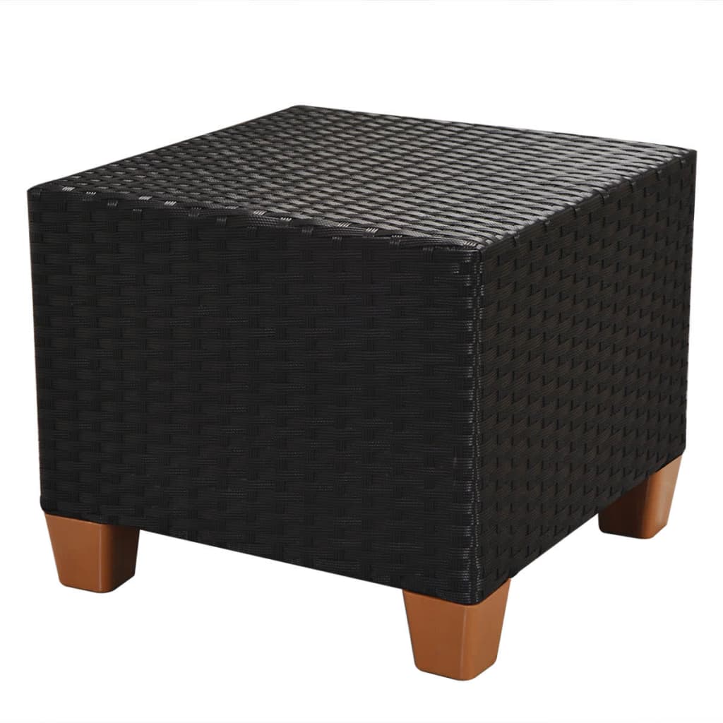 Set Divani da Giardino 7 pz con Cuscini in Polyrattan Nero | homemem39