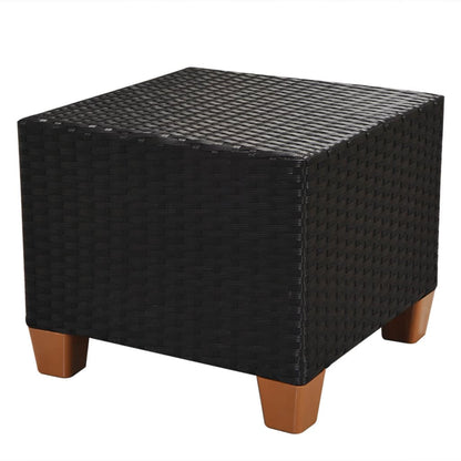 Set Divani da Giardino 7 pz con Cuscini in Polyrattan Nero | homemem39