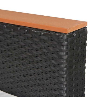 Set Divani da Giardino 7 pz con Cuscini in Polyrattan Nero | homemem39