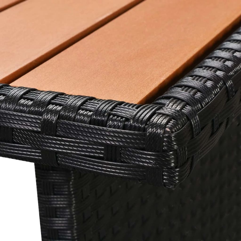 Set Divani da Giardino 5 pz con Cuscini in Polyrattan Nero | homemem39