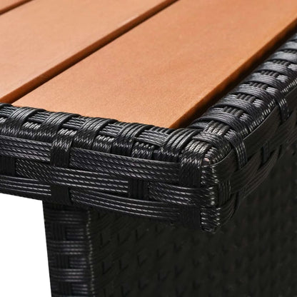 Set Divani da Giardino 5 pz con Cuscini in Polyrattan Nero | homemem39