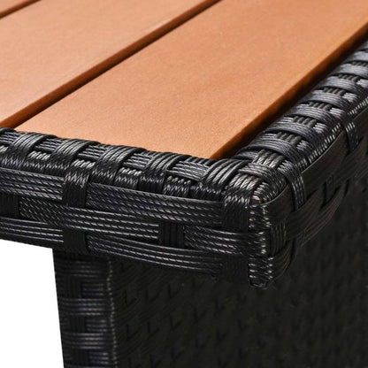 Set Divani da Giardino 7 pz con Cuscini in Polyrattan Nero | homemem39