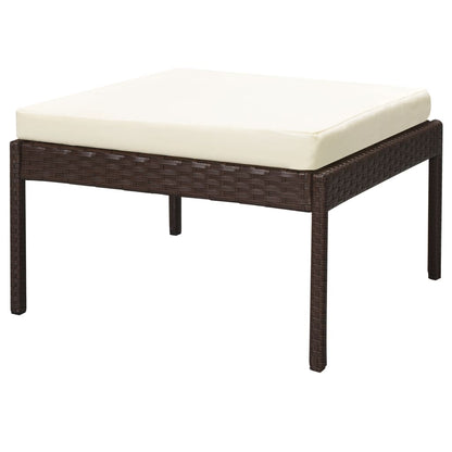 Set Divani da Giardino 6 pz con Cuscini in Polyrattan Marrone - homemem39