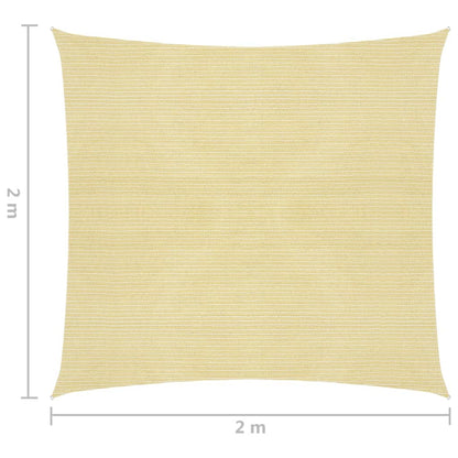 Vela Parasole in HDPE Quadrata 2x2 m Beige