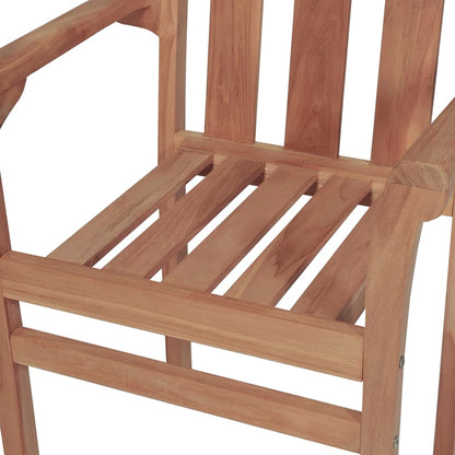 Sedie da Giardino Impilabili 2 pz in Legno Massello di Teak | homemem39