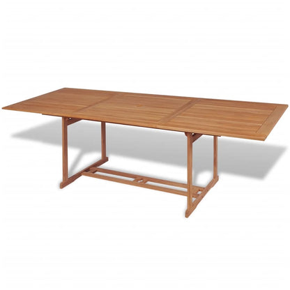 Set da Pranzo Giardino 11 pz Sedie Pieghevoli Massello di Teak - homemem39