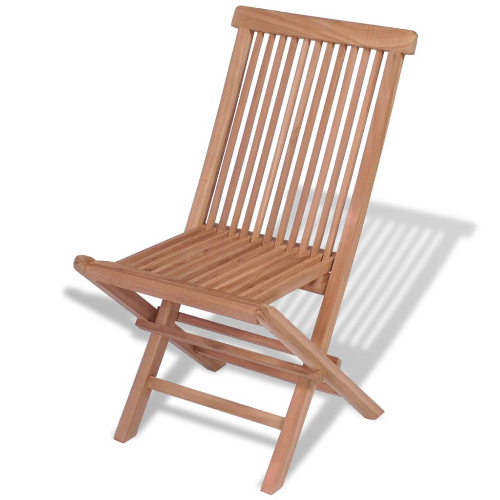 Set da Pranzo Giardino 11 pz Sedie Pieghevoli Massello di Teak - homemem39