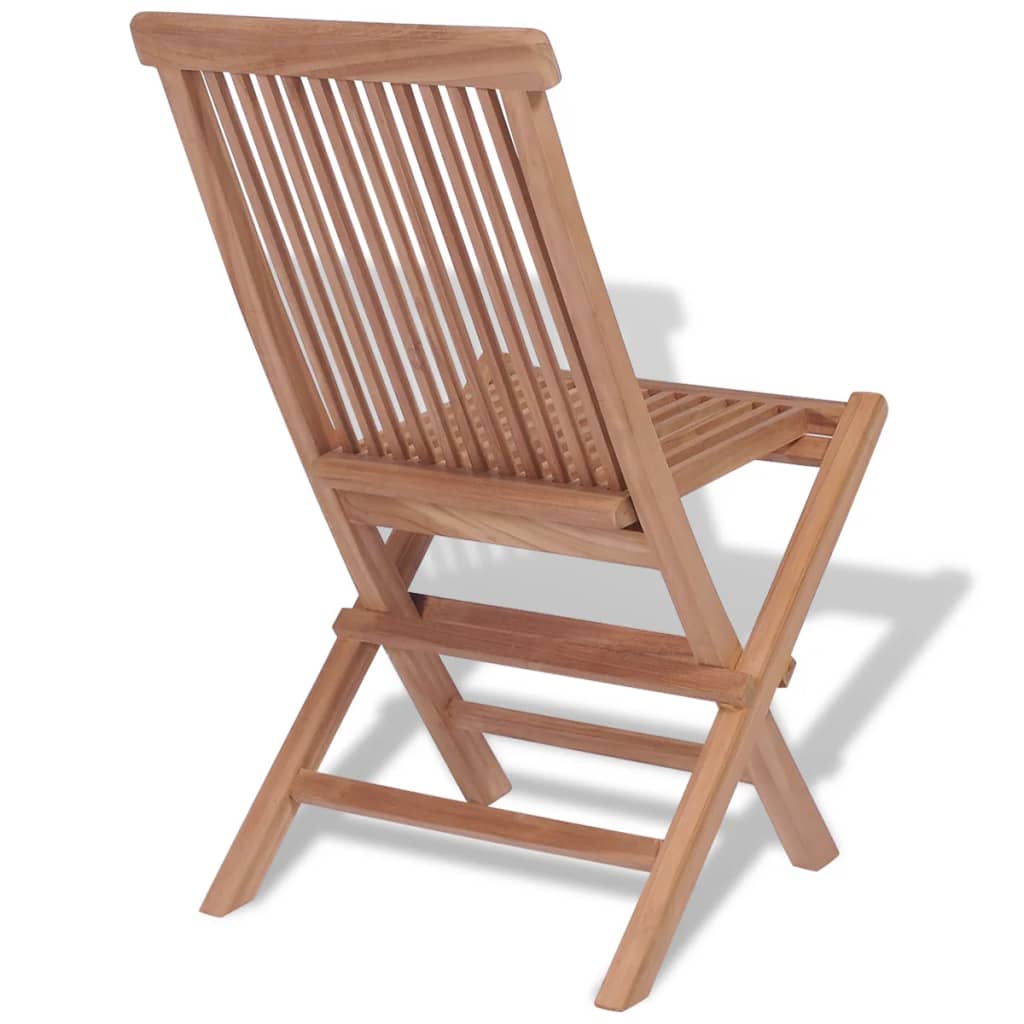 Set da Pranzo Giardino 11 pz Sedie Pieghevoli Massello di Teak - homemem39