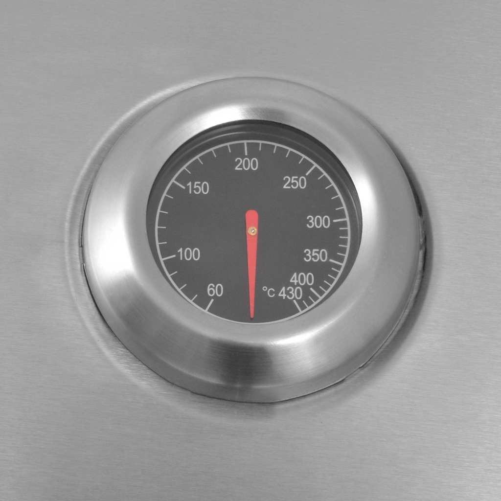 Griglia a Gas con Bruciatore Argento Acciaio con Tubo Metallico | homemem39