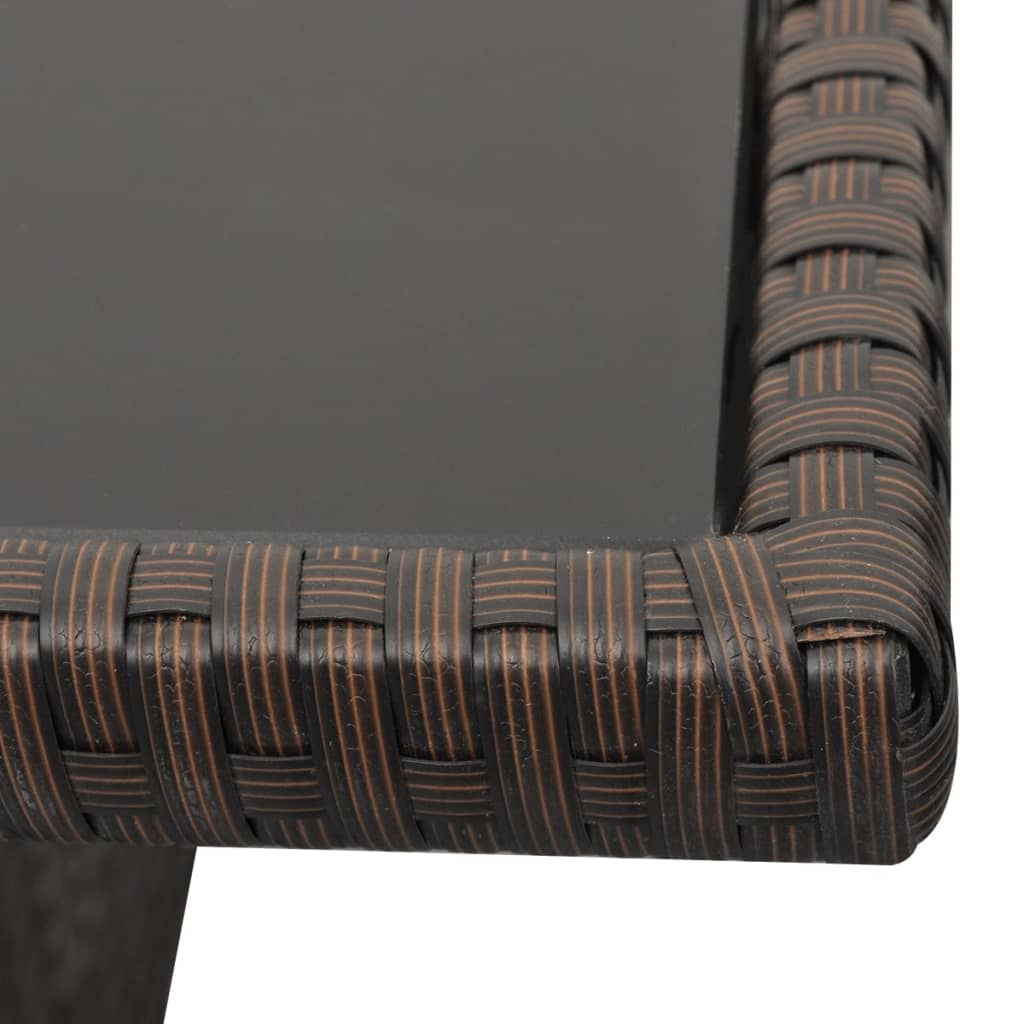 Set Divani da Giardino 4 pz con Cuscini in Polyrattan Marrone | homemem39
