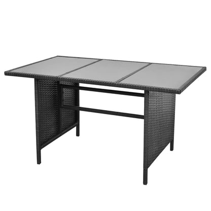 Set Divani da Giardino 4 pz con Cuscini in Polyrattan Nero | homemem39