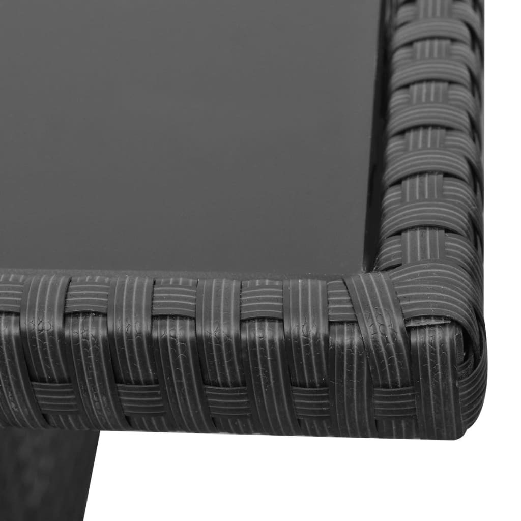 Set Divani da Giardino 4 pz con Cuscini in Polyrattan Nero | homemem39