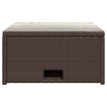 Set Divani da Giardino 4 pz con Cuscini in Polyrattan Marrone