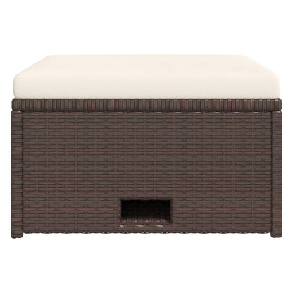 Set Divani da Giardino 4 pz con Cuscini in Polyrattan Marrone | homemem39