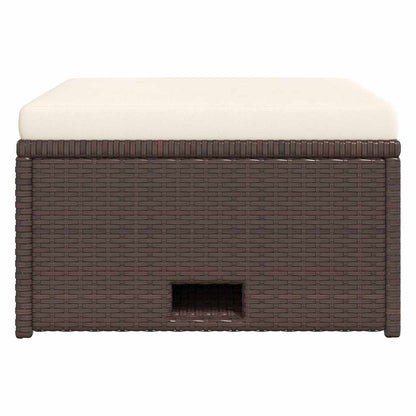 Set Divani da Giardino 4 pz con Cuscini in Polyrattan Marrone