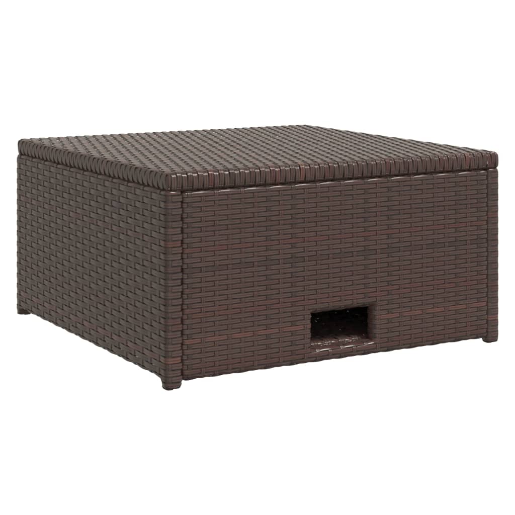 Set Divani da Giardino 4 pz con Cuscini in Polyrattan Marrone | homemem39