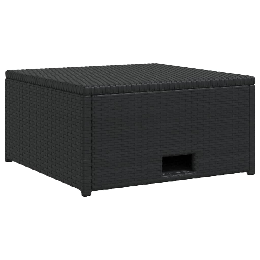 Set Divani da Giardino 4 pz con Cuscini in Polyrattan Nero - homemem39