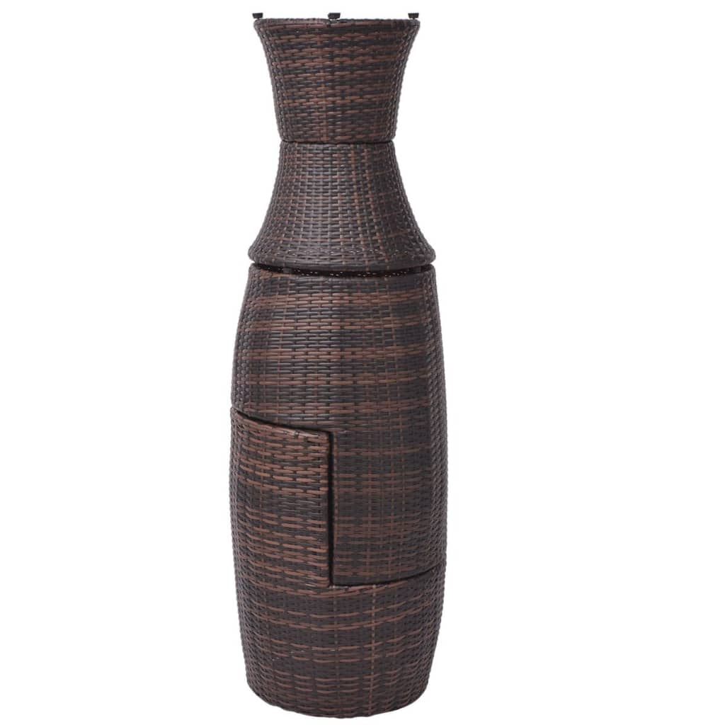 Set da Bistrot 3 pz con Cuscini in Polyrattan Marrone | homemem39