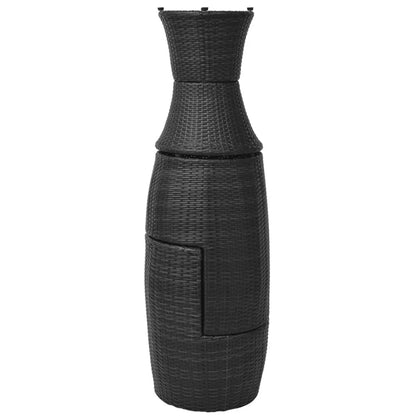 Set da Bistrot 3 pz con Cuscini in Polyrattan Nero | homemem39