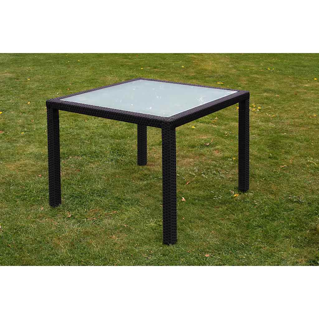 Set da Pranzo da Giardino 5 pz con Cuscini Polyrattan