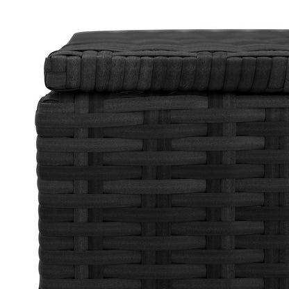 Baule da Giardino Nero 150x50x60 cm in Polyrattan