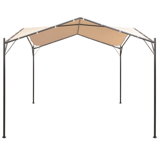 Gazebo Padiglione Tenda Tettoia 4x4 m in Acciaio Beige | homemem39