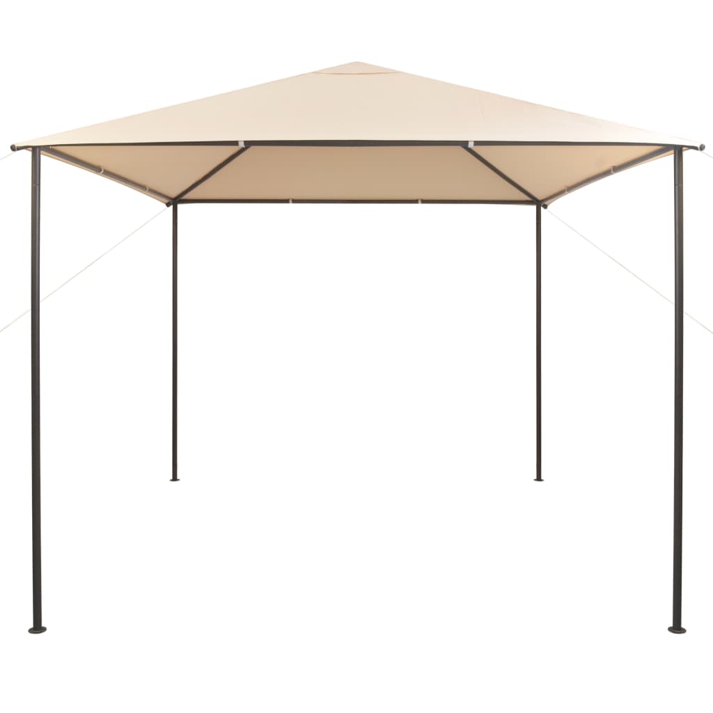Gazebo Padiglione Tenda Tettoia 3x3 m Acciaio Beige | homemem39