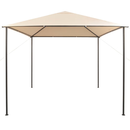 Gazebo Padiglione Tenda Tettoia 3x3 m Acciaio Beige | homemem39