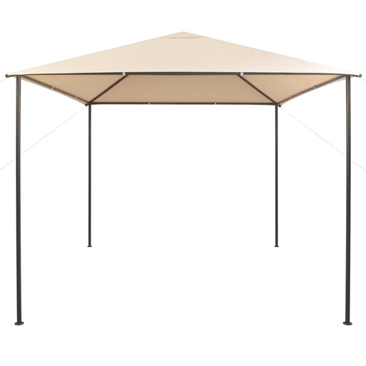 Gazebo Padiglione Tenda Tettoia 3x3 m Acciaio Beige - homemem39