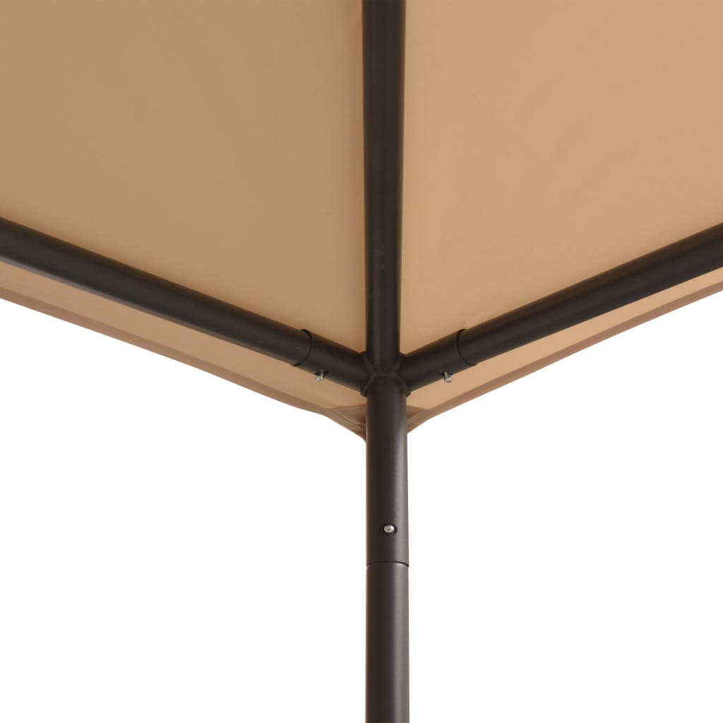 Gazebo Padiglione Tenda Tettoia 3x3 m Acciaio Beige - homemem39