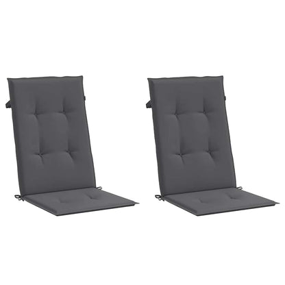 Cuscini per Sedie 2 pz Antracite 120x50x2 cm in Tessuto