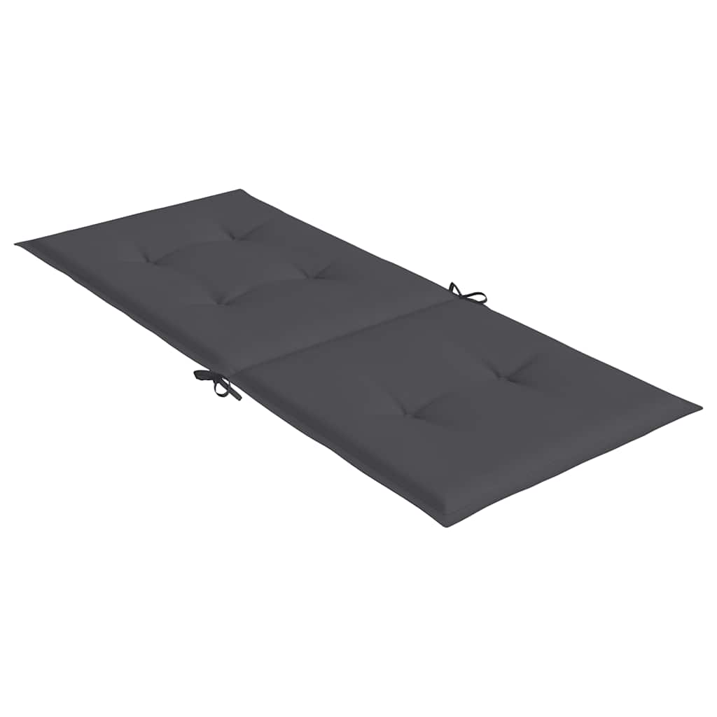Cuscini per Sedie 2 pz Antracite 120x50x2 cm in Tessuto