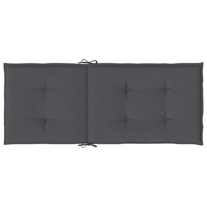 Cuscini per Sedie 2 pz Antracite 120x50x2 cm in Tessuto