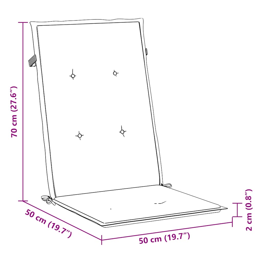 Cuscini per Sedie 2 pz Antracite 120x50x2 cm in Tessuto