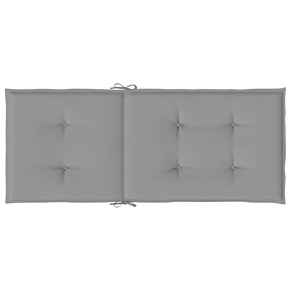 Cuscini per Sedie 2 pz Grigi 120x50x3 cm in Tessuto