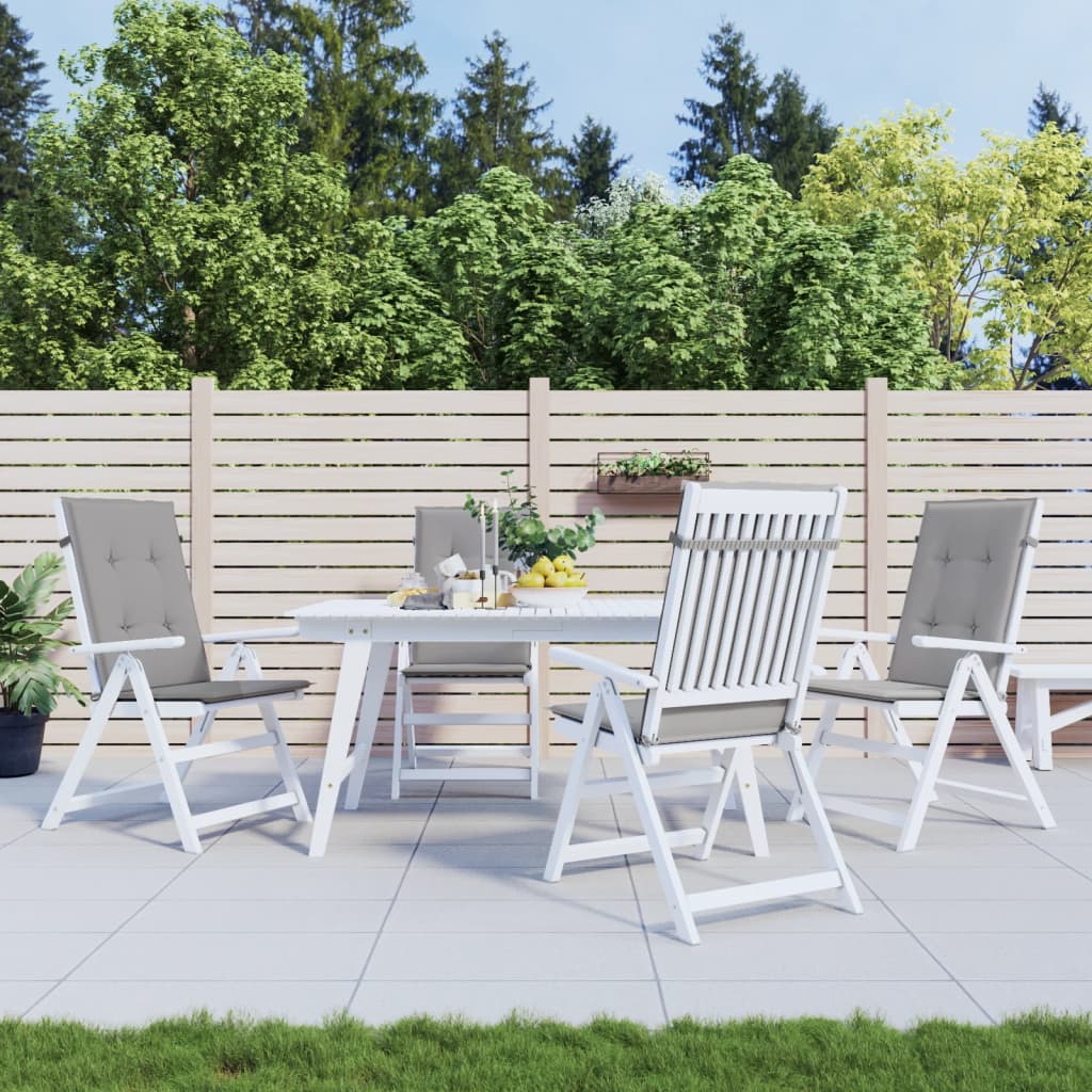 Cuscini per Sedie 4 pz Grigi 120x50x3 cm in Tessuto | homemem39