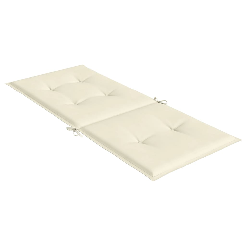 Cuscini per Sedie 2 pz Crema 120x50x3 cm in Tessuto - homemem39