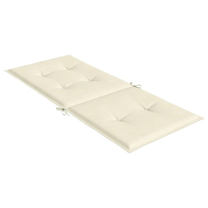 Cuscini per Sedie 2 pz Crema 120x50x3 cm in Tessuto