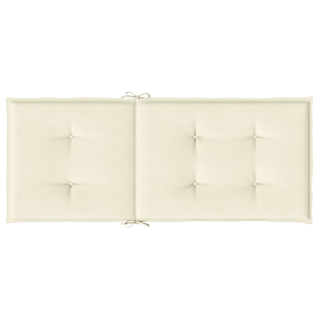 Cuscini per Sedie 2 pz Crema 120x50x3 cm in Tessuto - homemem39