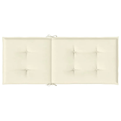 Cuscini per Sedie 2 pz Crema 120x50x3 cm in Tessuto