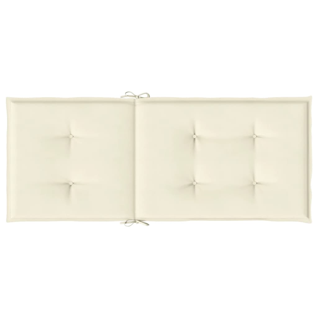 Cuscini per Sedie 4 pz Crema 120x50x3 cm in Tessuto - homemem39