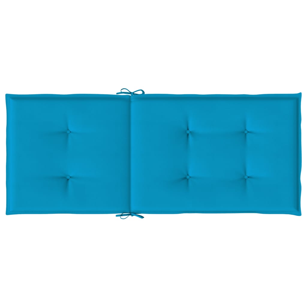 Cuscini per Sedie 2 pz Blu 120x50x3 cm in Tessuto - homemem39